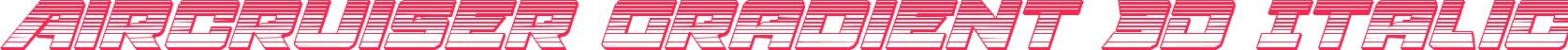 Aircruiser Gradient 3D Italic